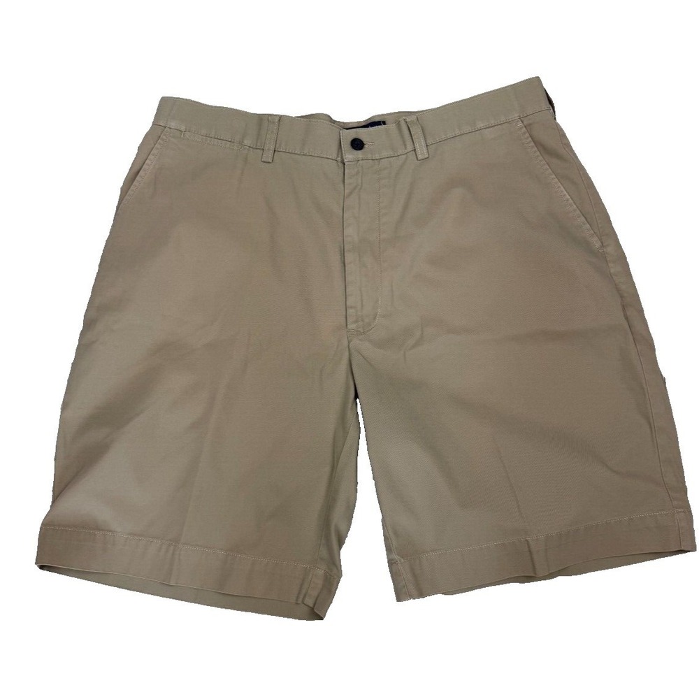 Polo Ralph Lauren Prospect Khaki‎ Tan Cotton Flat Front Chino Shorts Mens 36x9